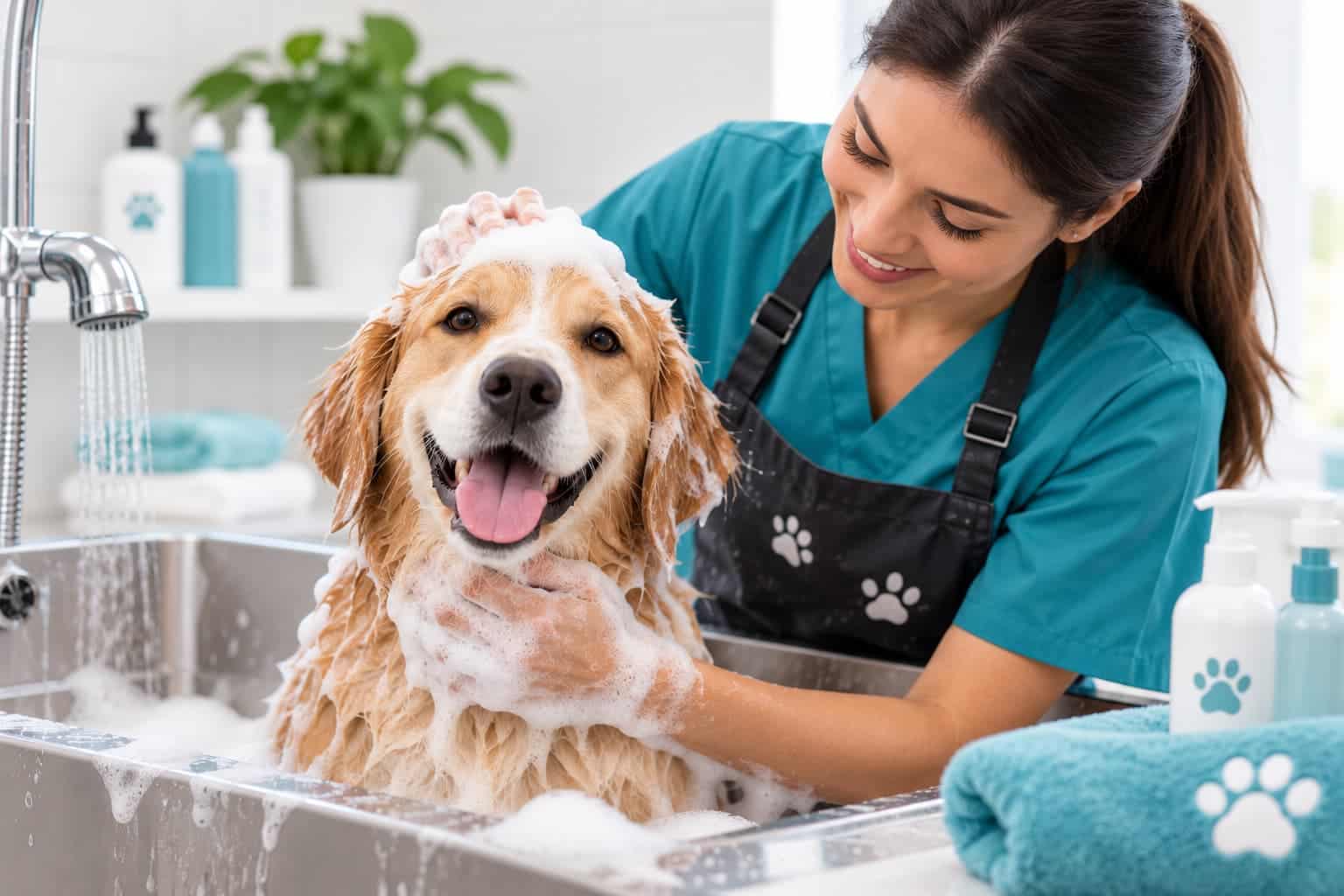 Cuidado y peluquería de una mascota