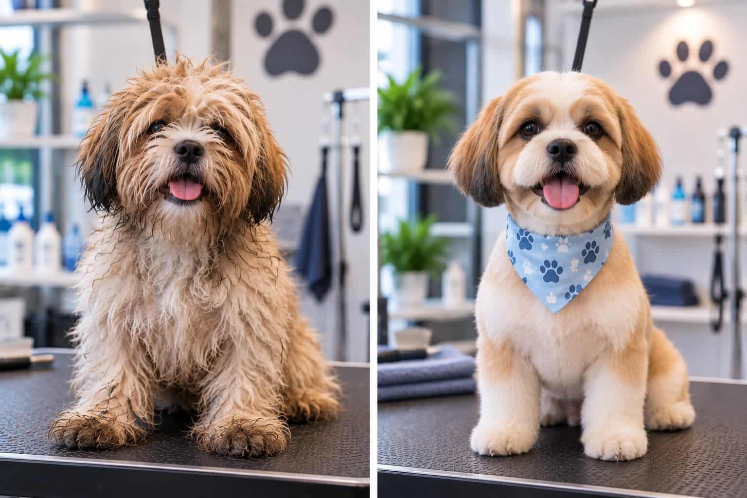Resultado de una sesión de peluquería canina